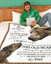 1 DAY LEFT - TO SON FROM DAD BEARS Large Fleece Blanket - 60" x 80" aos-coral-fleece-blanket-60x80-lifestyle-front-06