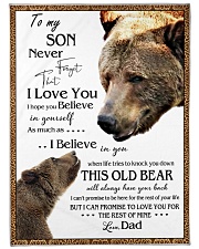 1 DAY LEFT - TO SON FROM DAD BEARS Large Fleece Blanket - 60" x 80" front