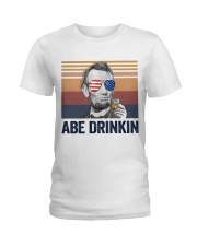 US DRINK ABE DRINKIN Ladies T-Shirt tile