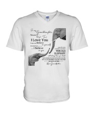 1 DAY LEFT - TO MY GRANDDAUGHTER ELEPHENTS V-Neck T-Shirt thumbnail