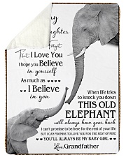 1 DAY LEFT - TO MY GRANDDAUGHTER ELEPHENTS Large Sherpa Fleece Blanket - 60" x 80" thumbnail