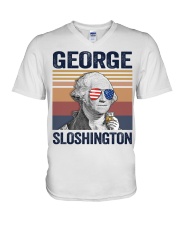 US DRINK GEOGRE SLOSHINGTON V-Neck T-Shirt tile