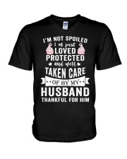 HUSBAND - THANKFUL FOR HIM V-Neck T-Shirt thumbnail