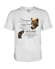 1 DAY LEFT - TO MY GRANDDAUGHTER FROM GRANDMA BEAR V-Neck T-Shirt thumbnail
