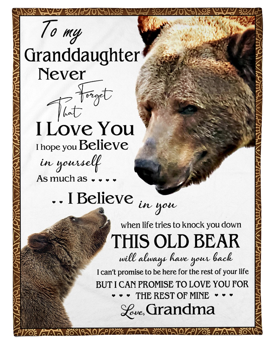 1 DAY LEFT - TO MY GRANDDAUGHTER FROM GRANDMA BEAR Small Fleece Blanket - 30" x 40"