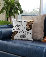 1 DAY LEFT - TO MY GRANDDAUGHTER FROM GRANDMA BEAR Square Pillowcase aos-pillow-square-front-lifestyle-02