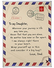 TO DAUGHTER MESSAGE BLANKET FROM FATHER Large Fleece Blanket - 60" x 80" front