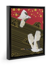 Original Japanese Crane Poster 11x14 Black Floating Framed Canvas Prints thumbnail