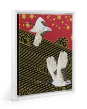 Original Japanese Crane Poster 11x14 White Floating Framed Canvas Prints thumbnail