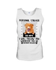 Nova Scotia Duck Tolling Retriever - Personal Stalker - Customizable Dog Name Unisex Tank tile