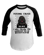 Newfoundland - Personal Stalker - Customizable Dog Name Baseball Tee tile