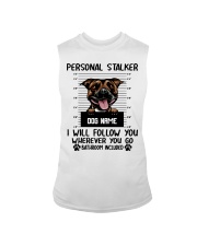 Staffordshire Bull Terrier (Brown) - Personal Stalker - Customizable Dog Name Sleeveless Tee tile