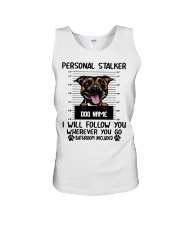 Staffordshire Bull Terrier (Brown) - Personal Stalker - Customizable Dog Name Unisex Tank tile