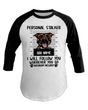 Staffordshire Bull Terrier (Brown) - Personal Stalker - Customizable Dog Name Baseball Tee tile