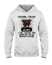 Staffordshire Bull Terrier (Brown) - Personal Stalker - Customizable Dog Name Hooded Sweatshirt tile