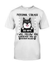 Shiba Inu (Black) - Personal Stalker - Customizable Dog Name Premium Fit Mens Tee tile