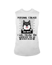 Shiba Inu (Black) - Personal Stalker - Customizable Dog Name Sleeveless Tee tile