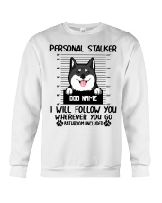 Shiba Inu (Black) - Personal Stalker - Customizable Dog Name Crewneck Sweatshirt tile