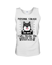 Shiba Inu (Black) - Personal Stalker - Customizable Dog Name Unisex Tank tile