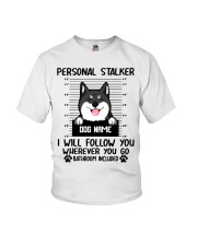 Shiba Inu (Black) - Personal Stalker - Customizable Dog Name Youth T-Shirt tile