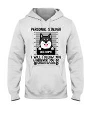 Shiba Inu (Black) - Personal Stalker - Customizable Dog Name Hooded Sweatshirt tile