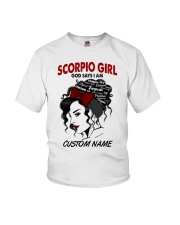 Scorpio Girl - Personalizable Name Youth T-Shirt tile