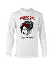Scorpio Girl - Personalizable Name Long Sleeve Tee tile