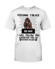 Cocker Spaniel (Brown) - Personal Stalker - Customizable Dog Name Premium Fit Mens Tee tile