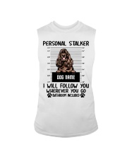Cocker Spaniel (Brown) - Personal Stalker - Customizable Dog Name Sleeveless Tee tile