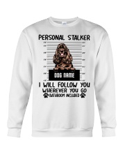 Cocker Spaniel (Brown) - Personal Stalker - Customizable Dog Name Crewneck Sweatshirt tile