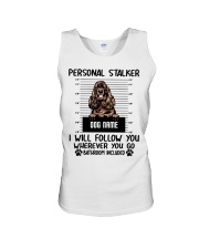 Cocker Spaniel (Brown) - Personal Stalker - Customizable Dog Name Unisex Tank tile