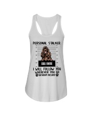 Cocker Spaniel (Brown) - Personal Stalker - Customizable Dog Name Ladies Flowy Tank tile
