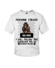 Cocker Spaniel (Brown) - Personal Stalker - Customizable Dog Name Youth T-Shirt tile