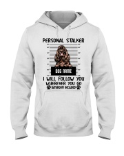 Cocker Spaniel (Brown) - Personal Stalker - Customizable Dog Name Hooded Sweatshirt tile