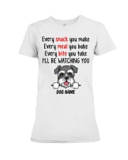 Schnauzer (Salt and Pepper) - Customizable Dog Name Premium Fit Ladies Tee tile