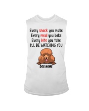 Poodle (Red) - Customizable Dog Name Sleeveless Tee tile