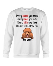Poodle (Red) - Customizable Dog Name Crewneck Sweatshirt tile