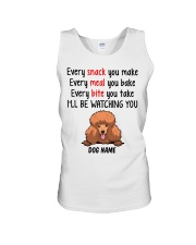 Poodle (Red) - Customizable Dog Name Unisex Tank tile