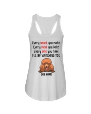 Poodle (Red) - Customizable Dog Name Ladies Flowy Tank tile