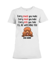 Poodle (Red) - Customizable Dog Name Premium Fit Ladies Tee tile
