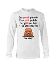 Poodle (Red) - Customizable Dog Name Long Sleeve Tee tile