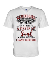 Gemini Girl V-Neck T-Shirt tile