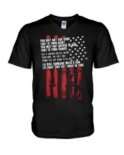 Guns V-Neck T-Shirt thumbnail