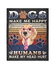 Dogs Make Me Happy Vintage Quilt 40"x50" - Baby thumbnail