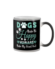 Dogs Make Me Happy Color Changing Mug tile