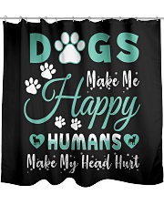 Dogs Make Me Happy Shower Curtain tile