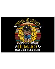 Yorkshire and sunflower make me happy Horizontal Poster tile