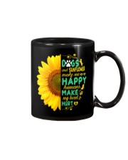 Dogs And Sunflower Make Me Happy Mug thumbnail