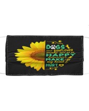 Dogs And Sunflower Make Me Happy Cloth face mask front