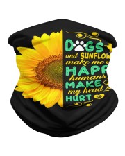 Dogs And Sunflower Make Me Happy Neck Gaiter thumbnail